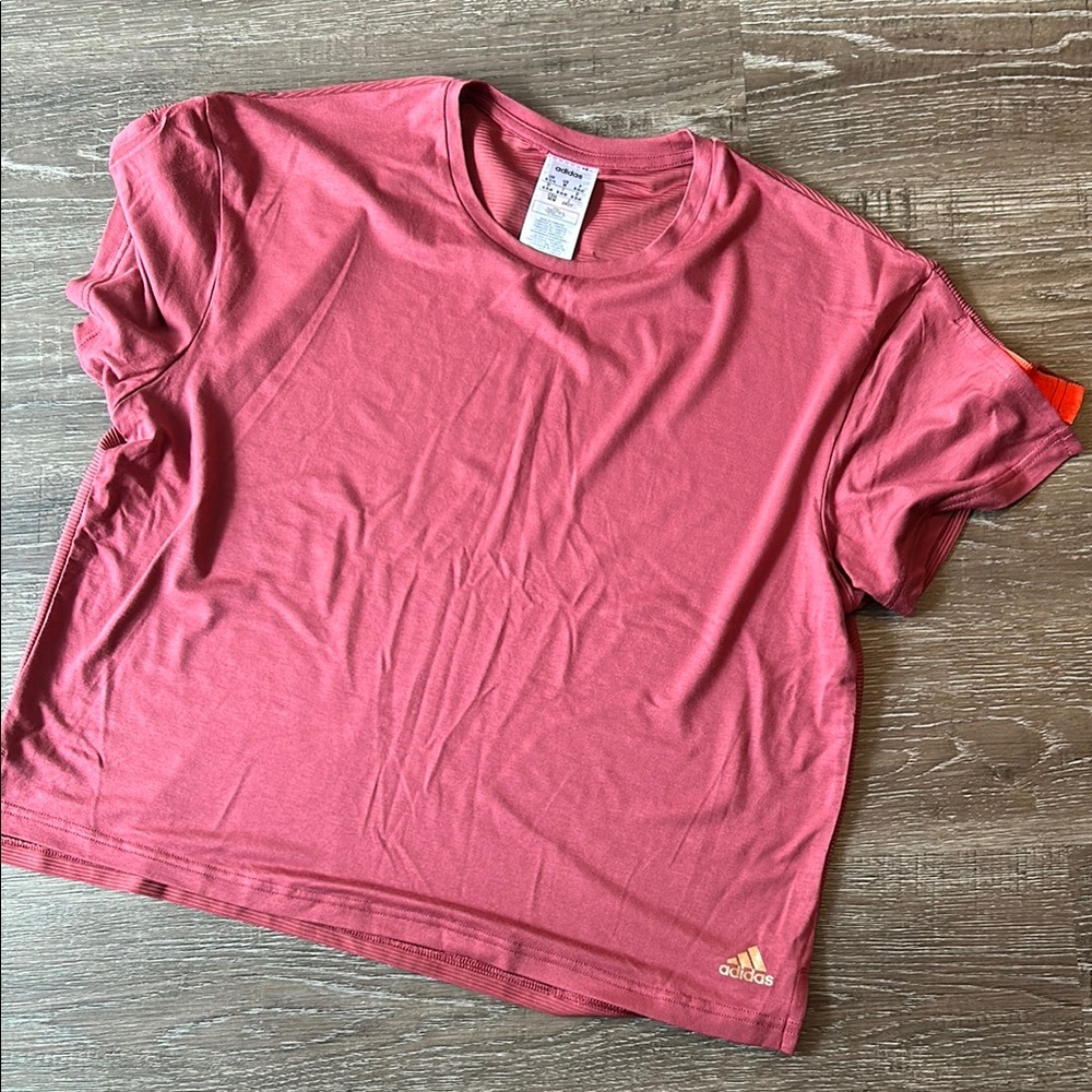 Adidas Rose Tee with Logo Accent